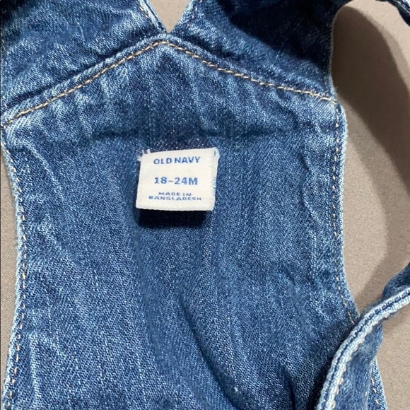 Old Navy, girls denim overall dress - Picture 3 of 3